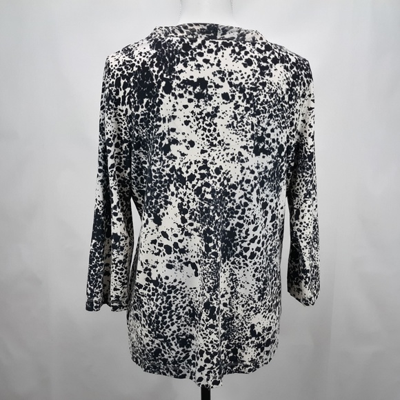 Chico's Leopard Animal Print Stretch Blouse Top - Picture 3 of 5